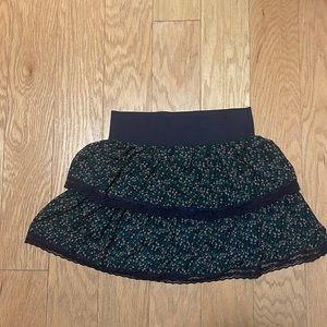 Lily Rose Ruffled Layered Green Skirt.